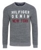 Bluza Tommy Hilfiger męska grafitowa duże logo bawełniana